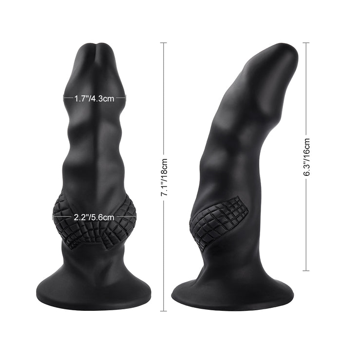 7.1 Inch Hands Free Black Dildo With Suction Cup