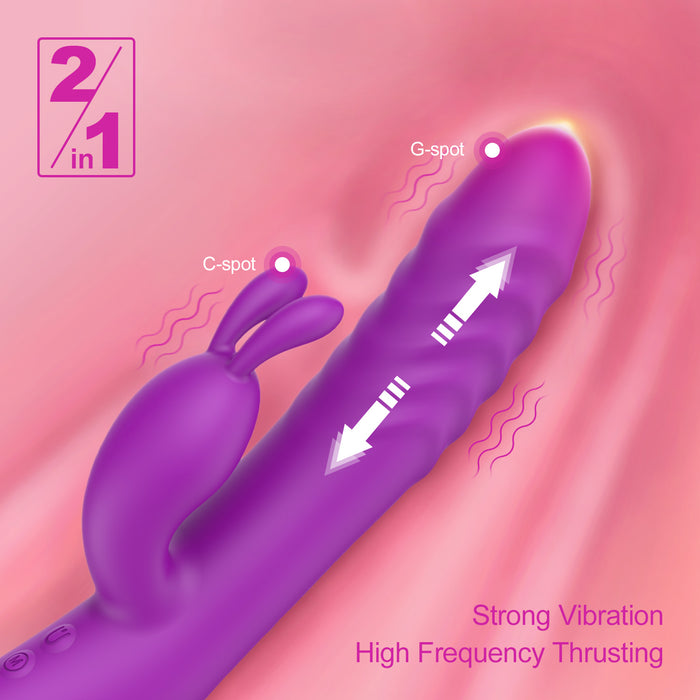 Purple Thrusting Rabbit Vibrator