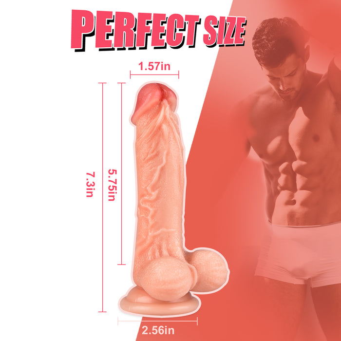7.3 Inch Realistic Dildo with Strong Suction Cup